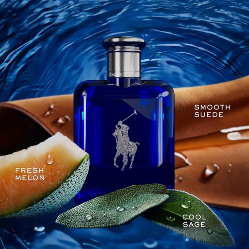 Ralph Lauren Fragrances - Polo Blue Eau de Toilette - Aquatic Men's Cologne with Citrus & Sage - 4.2 oz