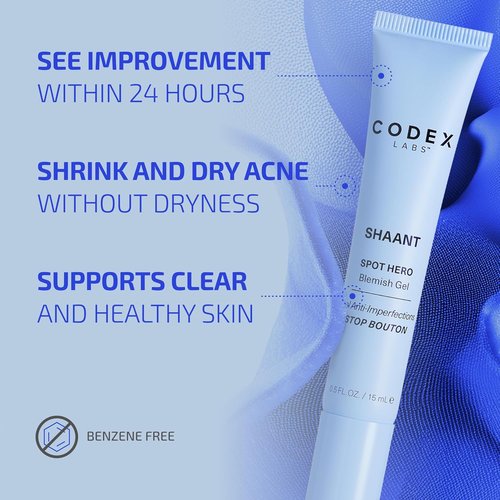 Codex Labs Shaant Spot Hero – 5% Sulfur Acne Spot Treatment | Clinically Tested for Sensitive Skin | 0.5 oz