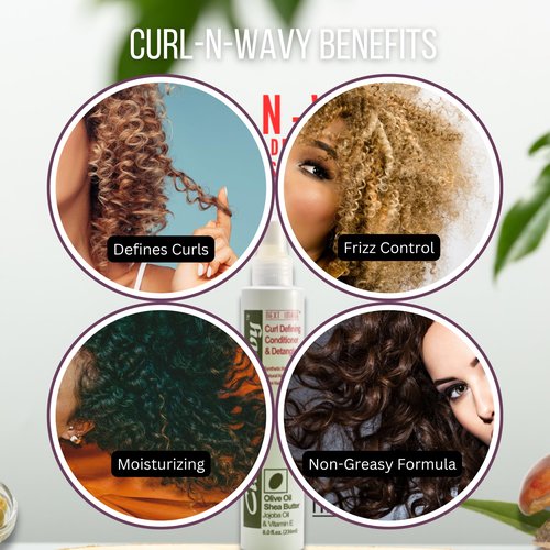 On Natural Next Image Curl-n-Wavy Curl Defining Conditioner and Detangler Oilive Oil, Shea Butter, Jojoba Oil & Vitamin E, 8 Ounce