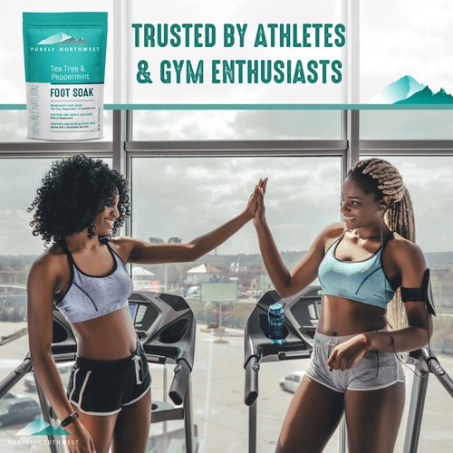 Epsom Salt Tea Tree Foot & Body Soak-Toenail Repair & Ingrown Nails, Athletes Foot Burning & Itching-Stubborn Foot Odor & Softens Callouses-Purely Northwest-USA 2 LB