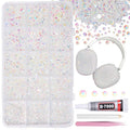 12000Pcs Clear AB Rhinestones for Bedazzling Kit, 2/3/4/5/6mm Mix Sizes Jelly Bedazzling Resin Gems, Gems Bedazzling for Crafting, Flatback Rhinestones for Craft DIY Face Makeup Crafts Tumblers