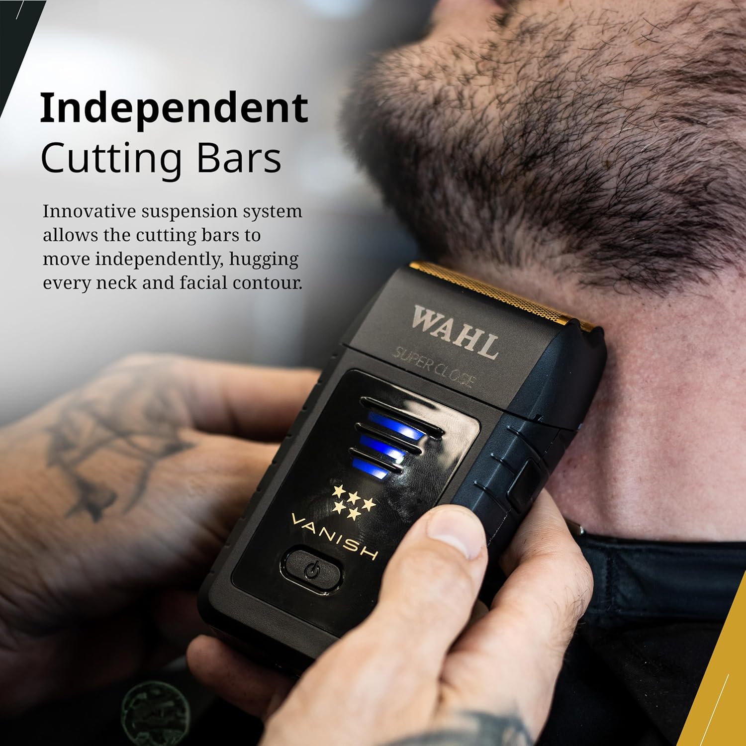 Wahl Professional 5 Star Vanish Shaver - Cordless Lithium-Ion Battery with Ergonomic Design | 100+ Minute Runtime