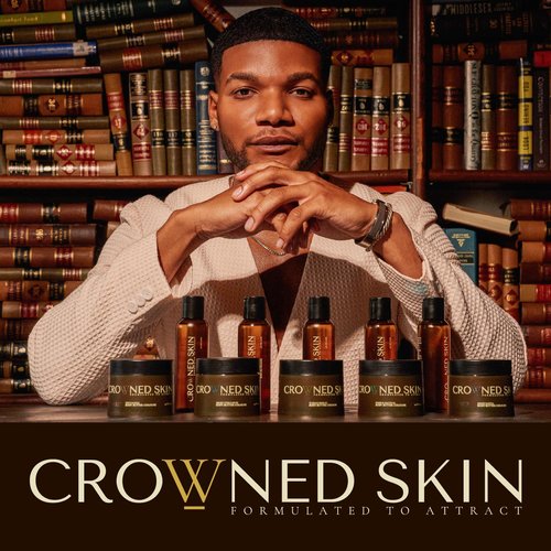 Crowned Skin Prince Body Oil Cologne for Men | Oceanic & Woody | New Moisturizing Formula Scented with White Musk & Bergamot | Infused with Natural Jojoba & Grapeseed Oil | All-Day Fragrance | 4oz
