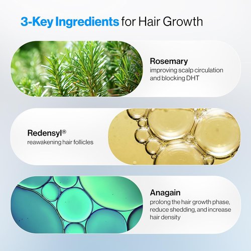 Be Bodywise Rosemary Hair Growth Serum - 3% Rosemary & Redensyl | DHT-Blocking Roll-On for Hair Fall | 50 ml | Paraben/Sulfate-Free