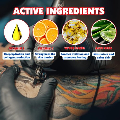 HEALer Tattoo Aftercare Gel - Aloe & Vitamin E Tattoo Moisturizer for New Tattoos, Fast-Absorbing, Non-Greasy Care for All Tattoos & Piercings, Gentle on Sensitive Skin, Travel Size, 3oz