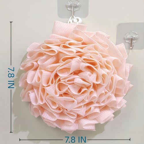 3-Pack Bath Loofah Set with Dual-Sided Shower Puff - Includes Soap Pocket, Hanging Rope, and Gift Box - Loofah for Women and Men - Shower Sponge for Body with Rich Lather（ Beige & Pink & Gray ）