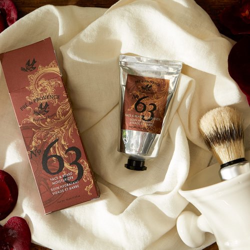 Pre de Provence No. 63 Men's Collection Aromatic, Warm, Spicy Masculine Fragrance, Beard & Face Cream, 75 ML