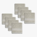 1888 Mills 8 Pack Premium Washcloth Set, True Classics Premium Cotton Blend, Super Soft and Highly Absorbent Washcloths for Bathroom, Hotels, Spa and Gym, Taupe