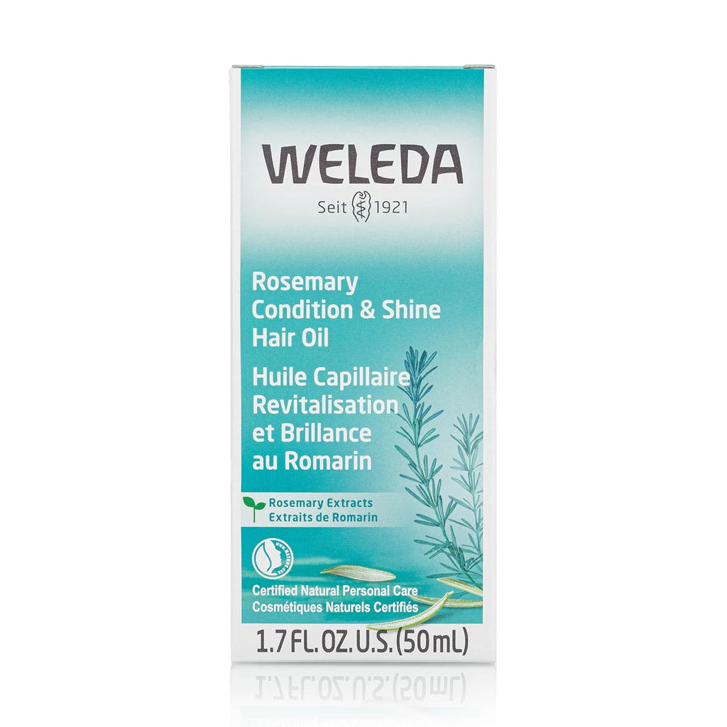 Weleda Rosemary Conditioning Hair Oil - Nourishing Formula for Healthy Hair | 1.7 Fl Oz