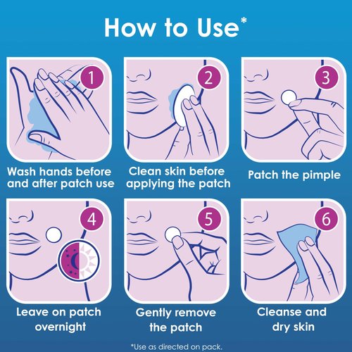 Clearasil Day and Night Spot Patches, Advanced Healing Hydrocolloid Acne Pimple Treatment, Blemish Spot Stickers for Face, 30 Count