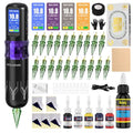 Tattoo Gun,Solong Complete Tattoo Kit with 7 Stroke Lengths，Powerful Battery, Assorted Cartridge Needles Tattoo Gun Kit for Beginners(Purple) SL-TKE200A-4-USA