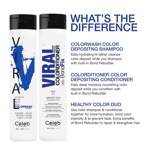 Celeb Luxury Color Depositing Conditioner - Bondfix Bond Rebuilder for Vibrant Color Refresh | Viral & Gem Lites