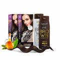 Skiennix Professional Coloring Kit - Permanent Hair Dye for Gray Coverage | 6.71 Dark Blonde Ash Brown + Reviving Shampoo & Conditioner