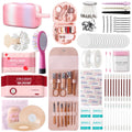 Wedding Day Emergency Kit for Bride, Team Bride Wedding Essentials Survival Set, Must-Have 40+ Essentials Travel Kit with Makeup Bag (Pink)