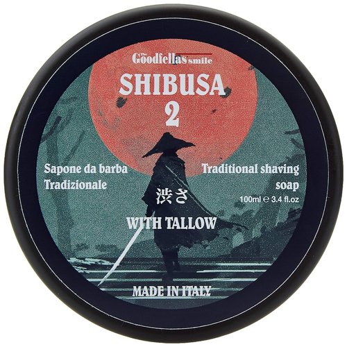 The Goodfellas' Smile,SHIBUSA 2 (Almond, Peach & Ylang Ylang), Luxury Itallian TALLOW Shaving Soap, Formulated for Use with A Shaving Brush, Made in Italy