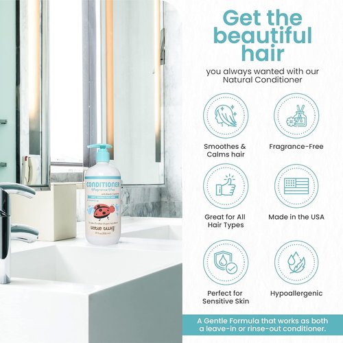 Little Twig Hair Conditioner - Natural Plant-Derived Formula with Essential Oils | Fragrance-Free, 17 fl oz