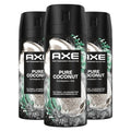 AXE Fine Fragrance Collection Premium Deodorant Body Spray for Men Pure Coconut 3 Count with 72H Odor Protection and Freshness Infused with Coconut, Eucalyptus, and Oak Essential Oils 4 oz
