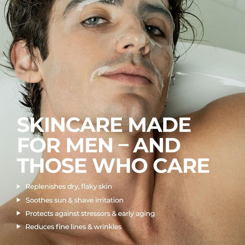 HommeFace Men’s Revitalizing Hydrogel Facial Mask Set - Hydrating Anti-Aging Sheet Masks | 5ct, Beard-Friendly, Korean Skincare