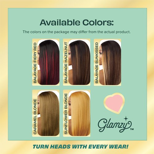 Sensationnel Glamzy Lace Part Wigs - Violetta Glueless Hand Tied Wider V Parting Synthetic Hair (BALAYAGEHAZELNUT)