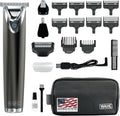 Wahl USA Stainless Steel Lithium Ion 2.0+ Beard Trimmer - Rechargeable Men's Grooming Kit | Electric Shaver & Nose Ear Trimmer