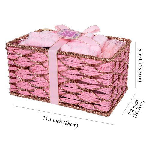 35 Pcs Valentines Day Gifts Basket for Women, Rose Bath and Body Gift, Facial Skin Care Set, Self Care Pampering Kit, Face Sheet Mask, Home Spa, Perfume, Birthday, Mother Day, Bridal Shower