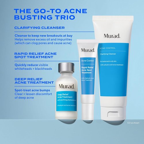 Murad Acne Control Clarifying Cleanser - Salicylic Acid & Green Tea for Deep Pore Cleansing | 6.0 oz