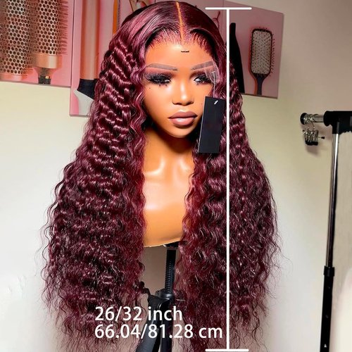 ANDRIA 13X4 HD Lace Front Wigs Straight Hair Glueless Lace Wigs 200% Density Blonde and Red Long Straight Natural Wig Pre Plucked Lace Frontal Wigs With Baby Hair For Black Women 32 Inches