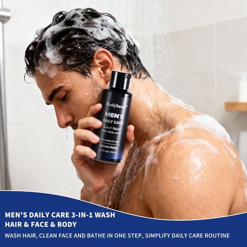 Skiennix Men's Bath and Body Spa Gift Set - 7-Piece Daily Care Kit with 3-in-1 Wash & Handmade Soap | Perfect Gift for Dad, Husband, or Son