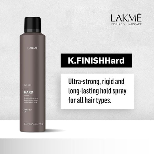 LAKMÉ K.Finish Hairspray - Extreme Hold Hair Styling Spray, 10.2 Fl Oz for All-Day Control