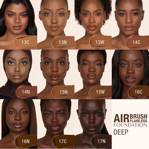 Charlotte Tilbury Airbrush Flawless Matte Foundation - Full Coverage Liquid Makeup for a Natural-Matte Finish - Waterproof & Transfer Resistant