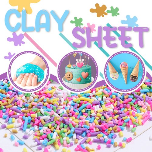 VANJETO 100G Polymer Clay Slices Fake Sprinkles Resin Sprinkles Fake Candy Sprinkles Clay Sprinkles Nail Art Slices Polymer Sprinkles for Nail Art DIY Crafts Cake Dessert Phone Case, Sugar Granules