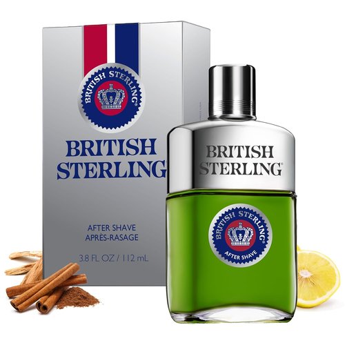 British Sterling Aftershave for Men - Refreshing Scent | 3.8 Oz Bottle