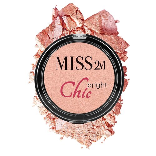 Regine Switzerland Chic Bright Powder Highlighter - Shimmery Illuminator in 42 Bright Peach, 0.33 Oz