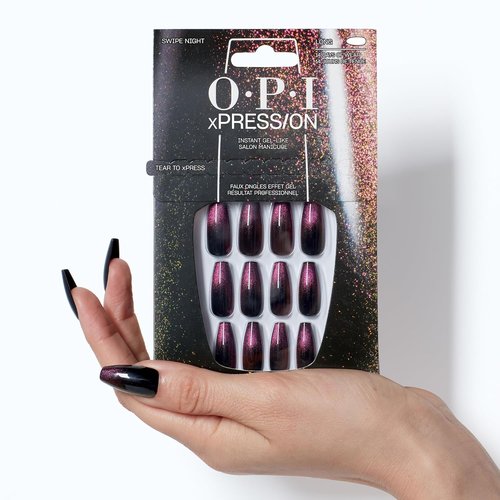 OPI Press-On Nails - Professional Nail Art Kit with Short Round, Long Almond & Coffin Shapes