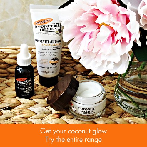 Palmer's Coconut Oil Formula Coconut Sugar Facial Scrub Exfoliator, Face Scrub to Gently Exfoliate Away Dirt and Dead Skin Cells with Chamomile to Soften & Calm, 3.17 Ounces (Pack of 3)