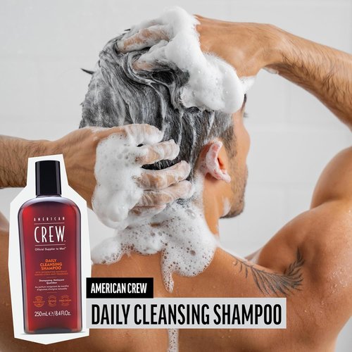 American Crew Shampoo - Daily Cleanser for Men | Naturally Derived Vegan Formula, Citrus Mint, 33.8 Fl Oz