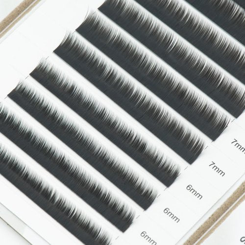 COZBIRD Bottom Lashes Eyelash Extensions Flat Ellipse 0.20 J curl 6mm 7mm 8mm Mix Tray Natural Under Lahes 1X1 Lash Supplies Faux Mink Soft Split Tips