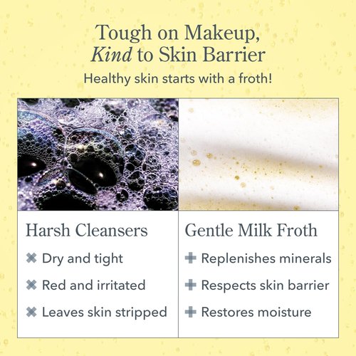 Beekman 1802 Micellar Milk Froth Face Wash – Hydrating Gel to Foam Facial Cleanser & Makeup Remover with Goat Milk & Golden Sea Moss, Gentle Foaming Face Wash for Sensitive Skin, 5 Fl Oz