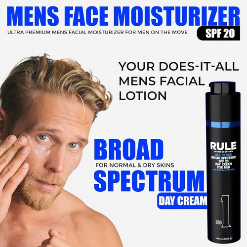 Skiennix No.1 Day Cream for Men - 10-in-1 Anti-Aging Moisturizer with SPF 20 & Collagen, 50 mL