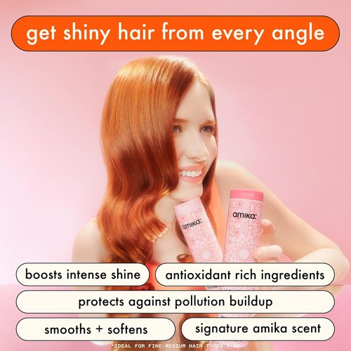 Amika Mirrorball High Shine Conditioner - Antioxidant Protection for Radiant Hair