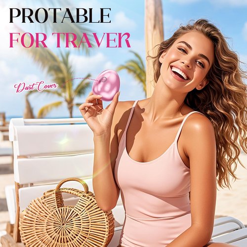 Electric Shaver for Women, 5D Floating Rotary Razor Hair Remover, Wet/Dry Face & Body Shaver for Arms, Legs and Underarms, Portable Travel Shaving Gift for Her Pink