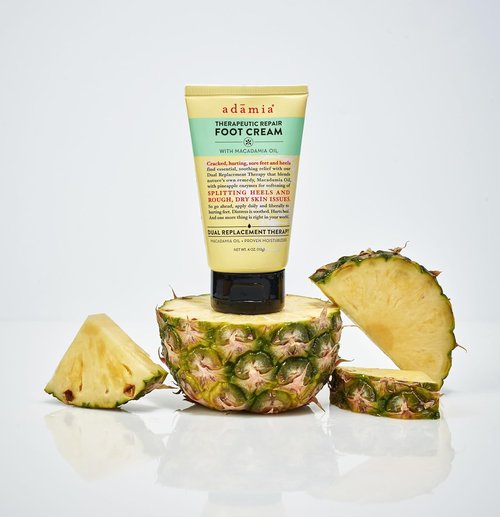 Adamia Therapeutic Foot Cream - Pure Macadamia Oil, Fragrance Free, 4 Ounce Tube | Paraben Free, Non-GMO