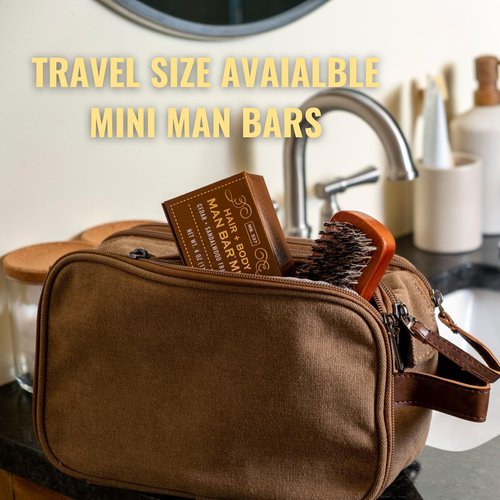San Francisco Soap Co Man Bar 3-Piece Gift Set - No Harmful Chemicals - Good for all Skin Types - Made in the USA
