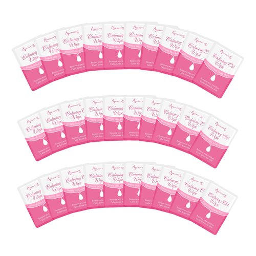 Beauty7 Post Wax Calming Oil Wipes 30 Packs Post Wax Oil Wipes Post Waxing Cleanser After Wax Remover Removes Residue Reduces Redness Refill Pack