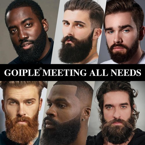 Beard Shaper for Men Beard Shaping Tools - Gifts for Men Beard Template Guide, Straight Edge Razor, 10 PCS Double Edge Blade, Barber Pencil, Beard Comb, Stainless Steel Scissor Mustache Lineup Tools
