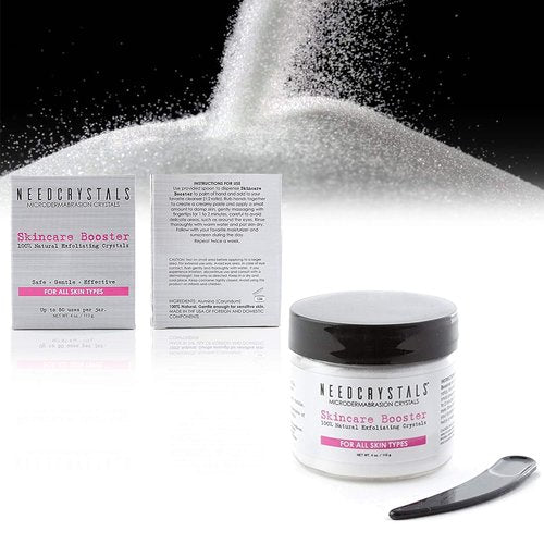 NeedCrystals Microdermabrasion Crystals - Natural Facial Scrub for Dull Skin | Exfoliates & Improves Texture, 4 oz.