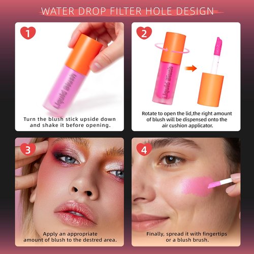 Liquid Blush | Long-Lasting, Blendable Formula for High-Pigment Color - 03 Pink Rose, 0.2 Ounce