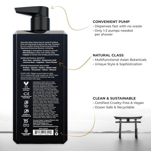 Blackwood For Men Active Man Daily Shampoo - Thickening & Clarifying Formula for Oily Hair - 17oz