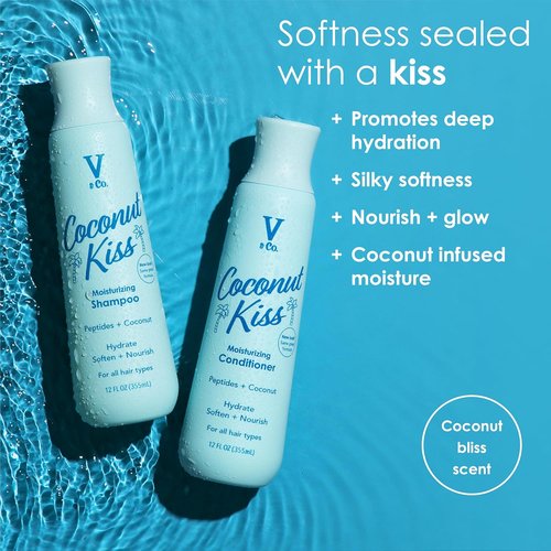 V&Co. Moisturizing Conditioner - Sulfate Free, Color Safe Formula with Peptide Technology | 12 Oz.