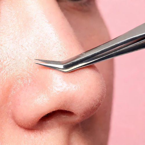 SANHOOII 4in1 Precision Stainless Steel Tweezers For Eyelash Extensions, Hair Eyebrow Remove, Blackhead removal